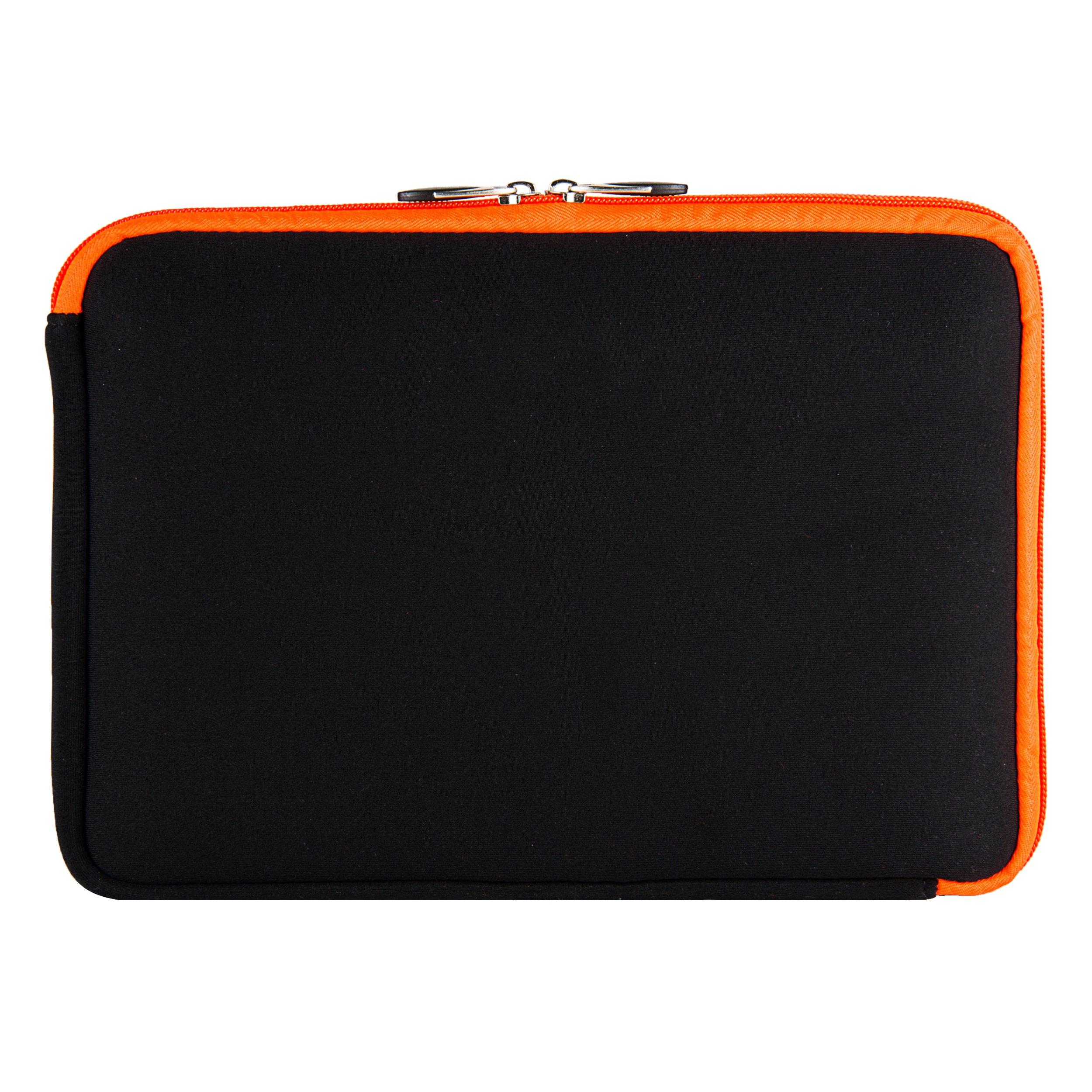 Vangoddy Vangoddy UltraPortable Carrying Case Neoprene Sleeve Black, Orange Trim for HP 17 inch Laptop Notebook