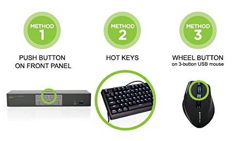 IOGEAR IOGEAR 4-Port DisplayPort KVMP Switch - 4K 30Hz - 2-Port USB 3.1 Hub Rate 5Gbps - Keyboard Mouse Input - 7.1 HD Audio - Front Panel Selector - TAA Compliant - Mac/Win - GCS1904