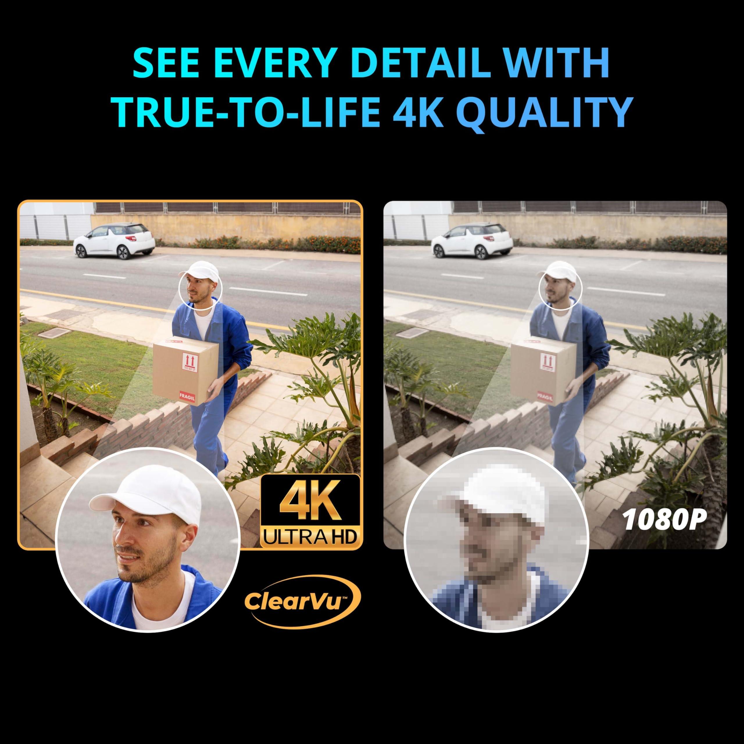 Defender Defender AI Powered Sentinel 4K Wired Security Camera System, 360 PTZ Security Camera System with AI Tracking, Smart Human Detection, Blue-Red Light Deterrence, and Color Night Vision | 4 Cameras 1TB