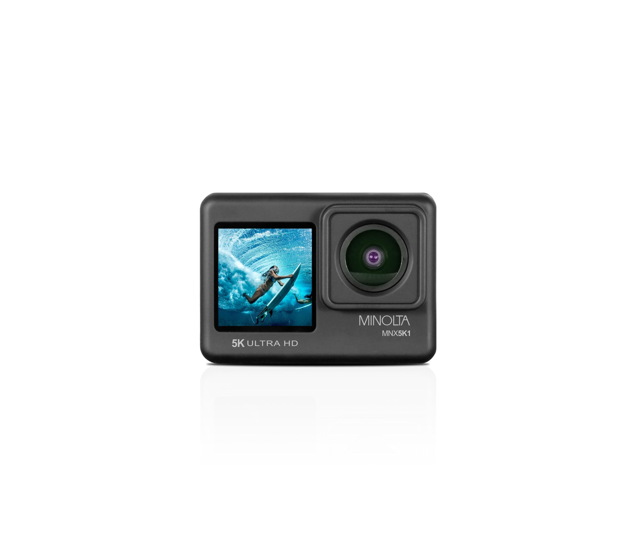 Minolta Minolta MNX5K1 5K Ultra HD / 24 MP Action Camera Kit with Waterproof Case