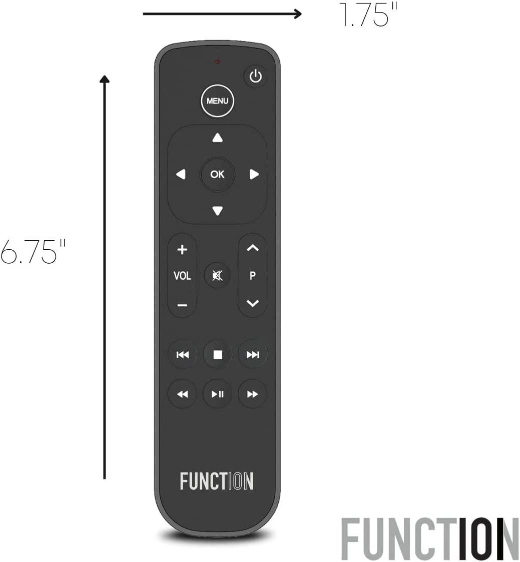 Function101 Function101 F101-ATVRM 3-Pack | Replacement Button Remote for Apple TV | Infrared Connectivity | 2 AAA Batteries Included