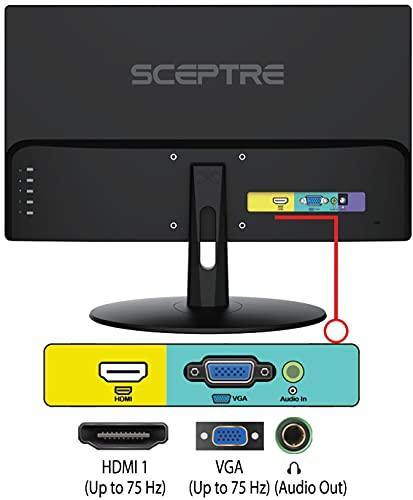 Sceptre Sceptre 20 inch LED Monitor 1600 x 900 HD+ 75Hz HDMI VGA Build-in Speakers, 99% sRGB Wall Mount Ready Black 2021 (E205W-16003RTT)