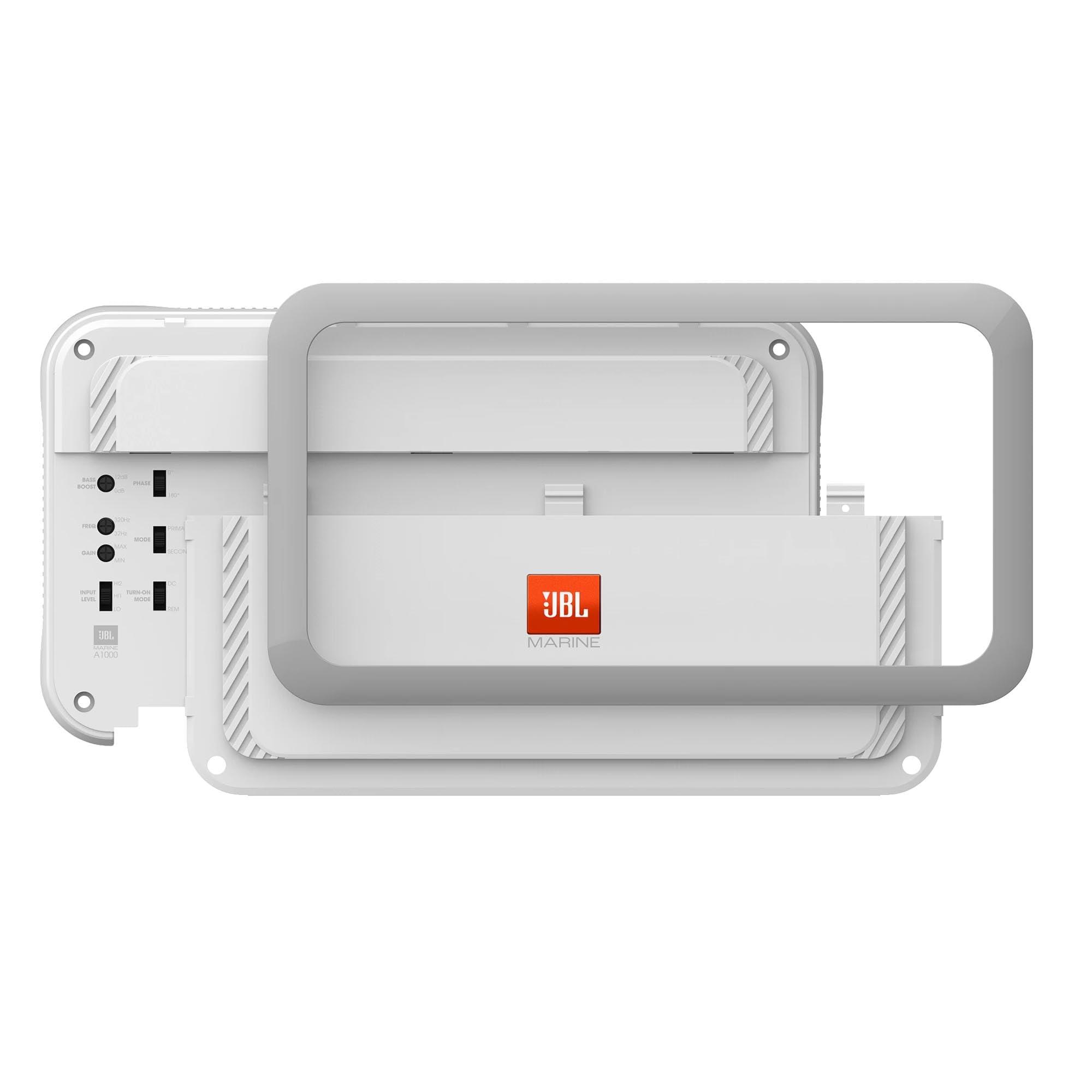 JBL JBL MA1000 - High Performance Mono Subwoofer Marine Amplifier, 600 watts RMS x 1 at 4 ohms, Max Power 2000 watts, Frequency Response: 25-320 Hz, Class D amp Technology