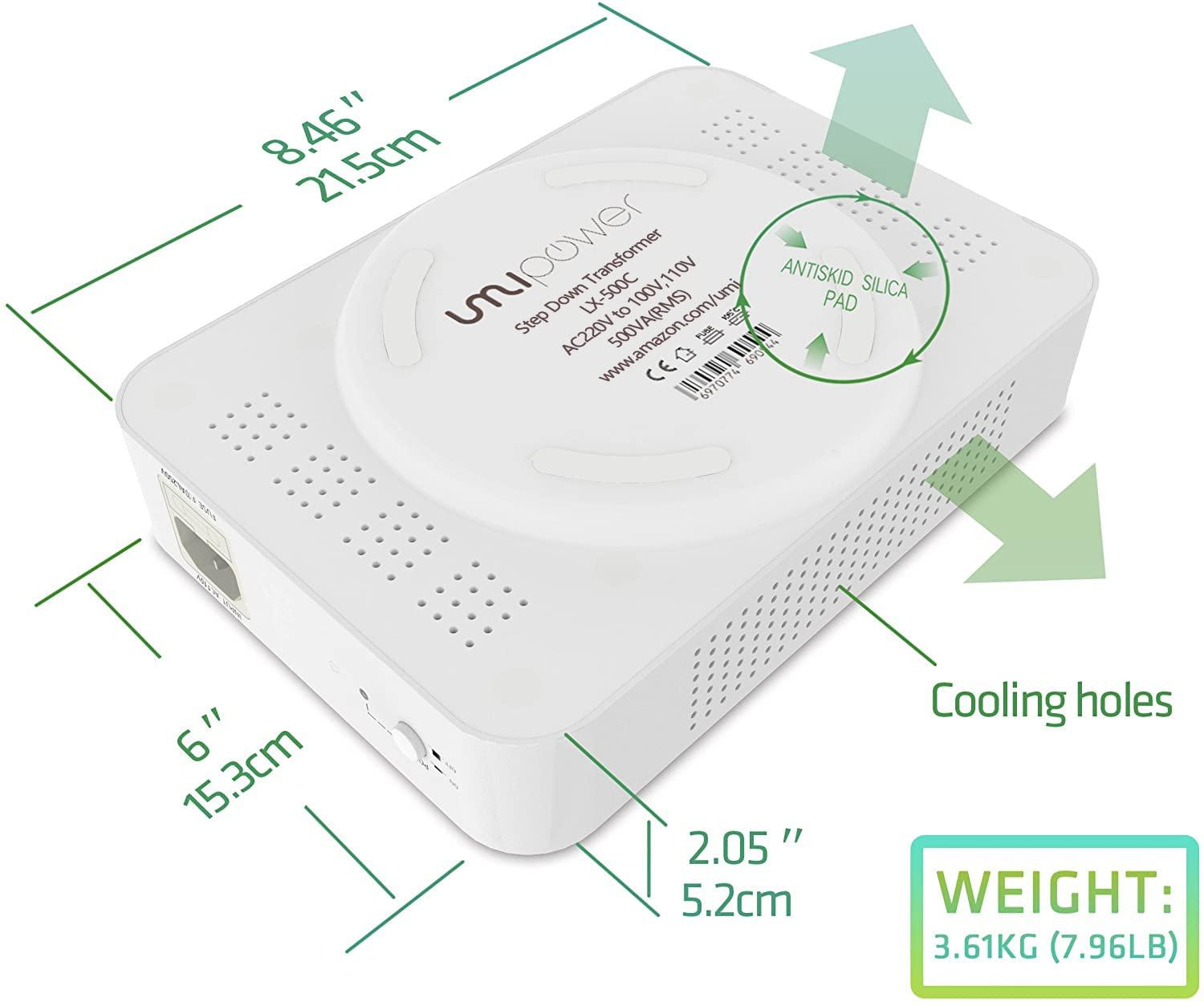umi UMI Step Down Voltage 220v to 110v Converter, Travel Power Voltage Converter 220V to 110V 500W, Good Transformer for Overseas, Step Down Converter 220V to 110V - US to Europe Voltage Converter