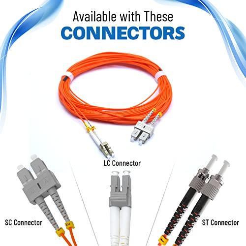 NewYork Cables NewYork Cables Fiber Patch Cable | SC to SC Multimode Duplex OM2 50/125 Jumper Cord | 10M (32.8ft) 10gb Fiber Optic Cable (Orange)