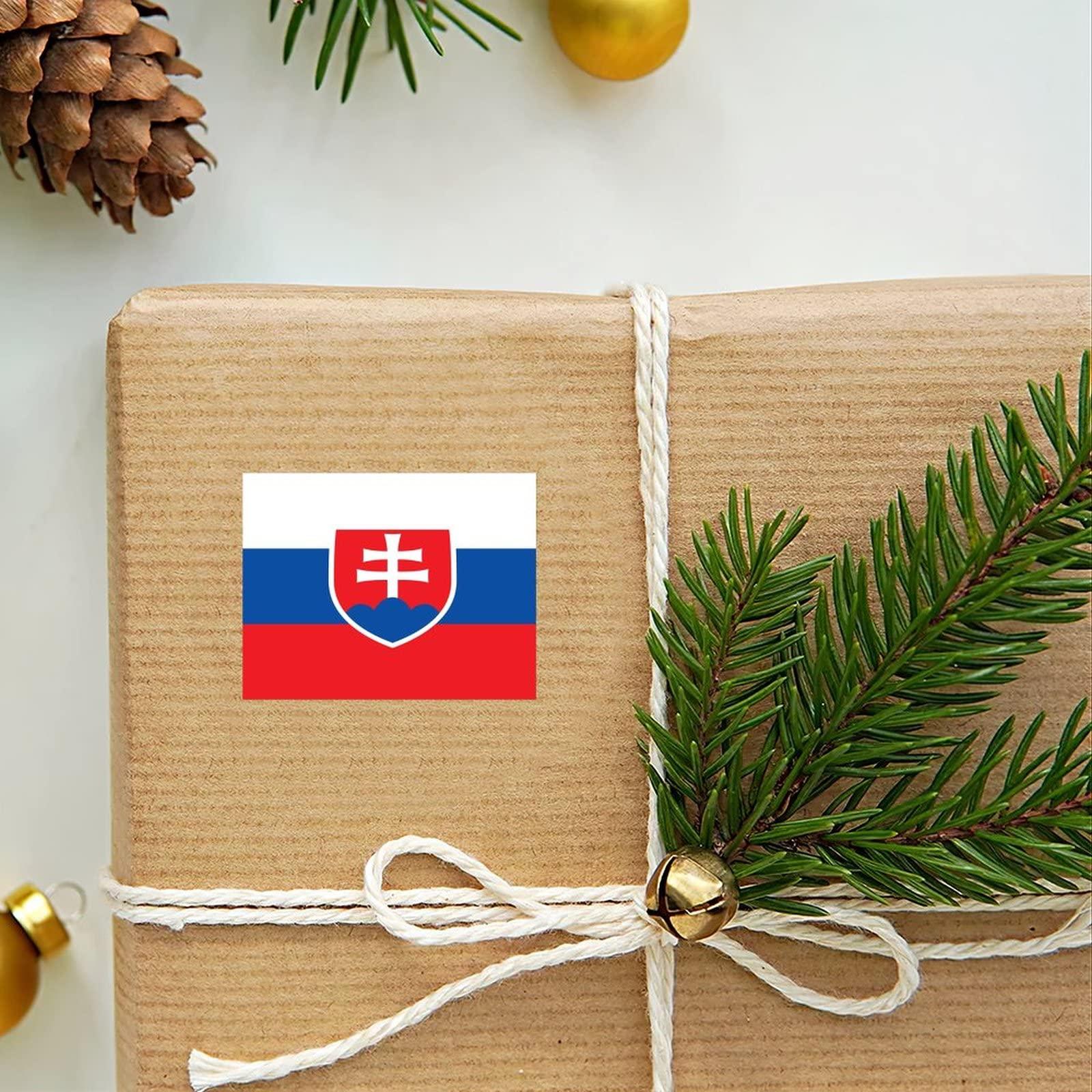 RightMea Slovakia National Flag Stickers Slovakia Sticker Laptop Decals Tumbler Stickers Laptop Stickers Vinyl Decal Wine Tumbler Sticker Water Bottle Sticker