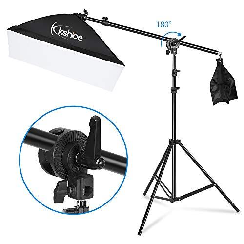 Kshioe Kshioe Photography Lighting Kit, 6.5x10feet/2x3m Backdrops Stand Support System, 5 in 1 reflectors, 1600w 5500k Umbrellas Softbox Continuous Lighting Kit for Portrait, Product and Video Shooting