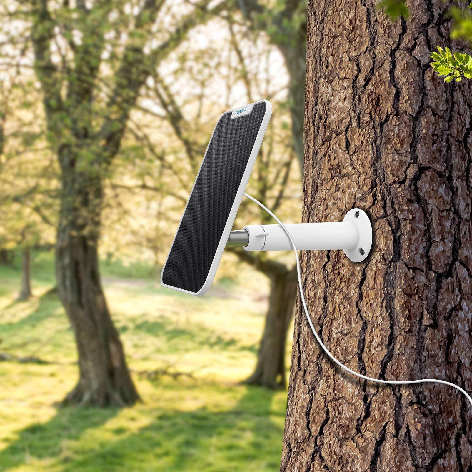 REOLINK REOLINK 3W Solar Panel Power Designed for Wireless Outdoor Security Camera Solar Powered Cameras, 6V Type C Port, Compatible with Argus Eco/Go PT Plus/Argus 3 Pro/Argus PT, Non-Stop Charging (White)