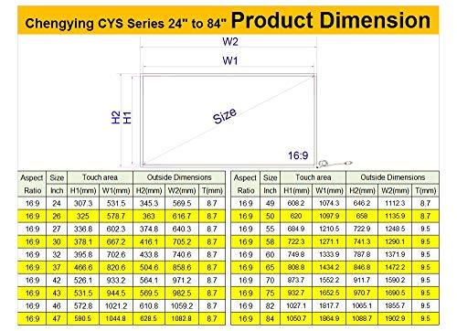 Chengying Chengying 75 inch Multi-Touch 10 Points Infrared Touch Frame - 75" Infrared Touch Overlay - IR Touch Panel - USB Interface - HID Compatible