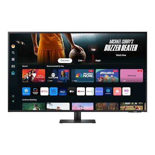 SAMSUNG SAMSUNG 43-Inch M7 (M70D) Series 4K UHD Smart Monitor, Speakers, HDR10, USB-C, Multiple Ports, Gaming Hub, SolarCell Remote, Vision Accessibility Tools, LS43DM702UNXGO, 2024, Black