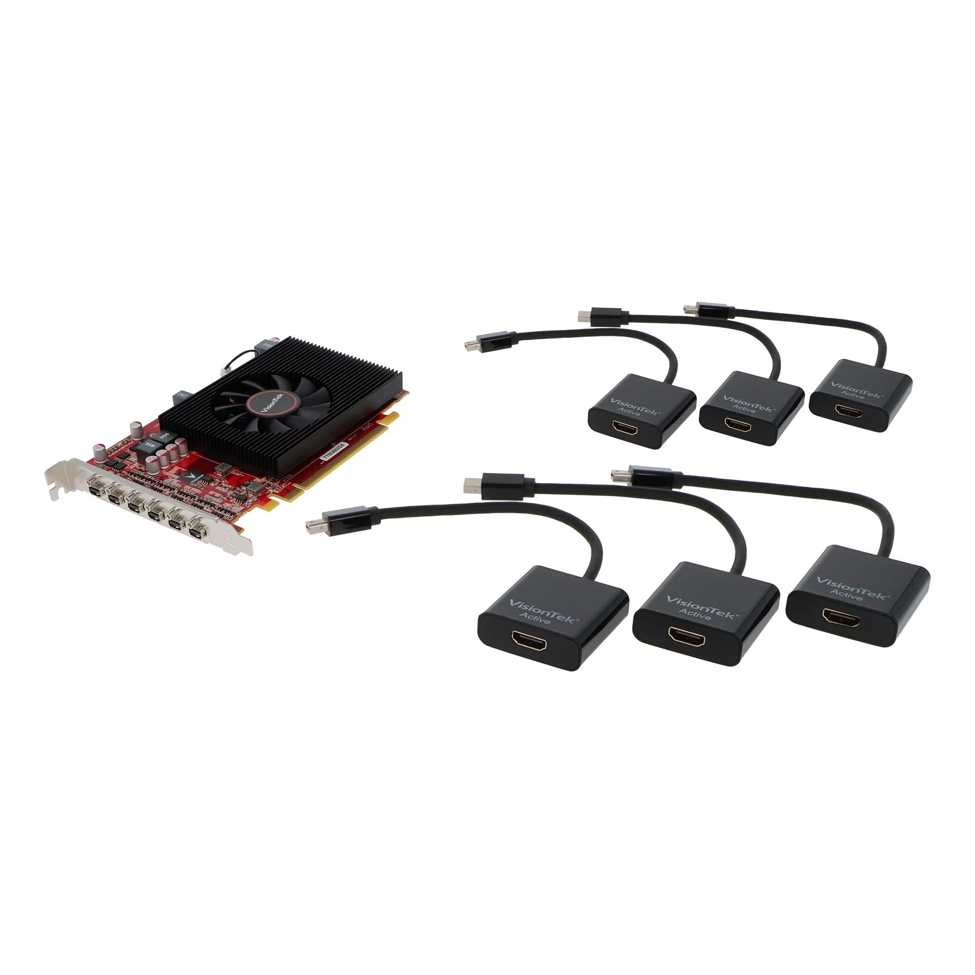 VisionTek VisionTek Radeon 7750 2GB GDDR5 6M (6x miniDP, 6x miniDP to HDMI Adapters) Graphics Card - 900880