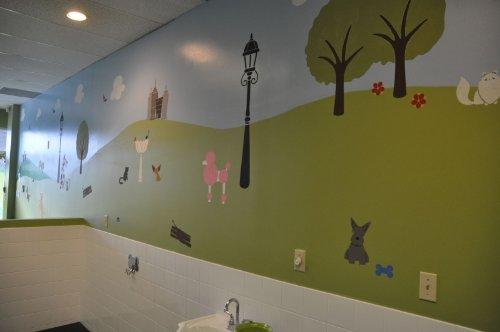 My Wonderful Walls Dog Bone Stencil for Painting The Walls of a Doggy Daycare or Pet Spa