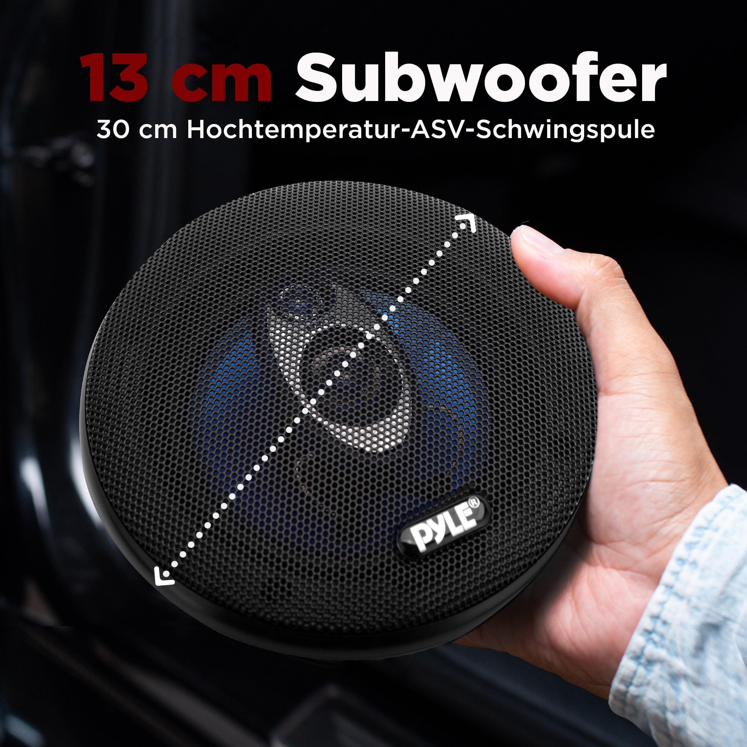 Pyle Pyle 4'' x 6'' Three Way Sound Speaker System - Pro Mid Range Triaxial Loud Audio 240 Watt per Pair w/ 4 Ohm Impedance and 3/4'' Piezo Tweeter for Car Component Stereo PL463BL