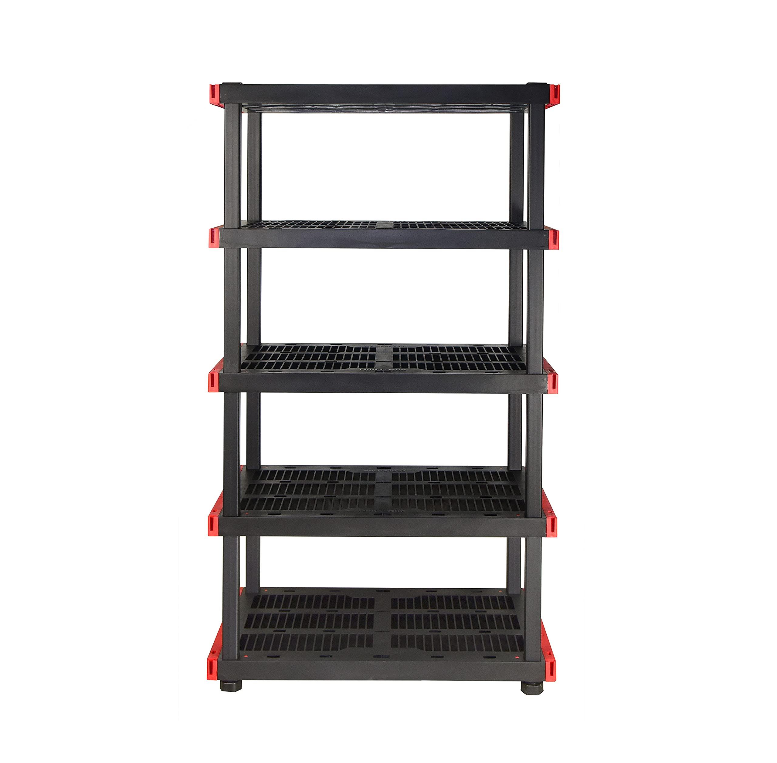 CX CX Craftsman, 5-Tier Highly Durable Storage Rack, 200lbs/shelf, (72.3H x 40W x 24D), Interlocking Shelving Unit and Weather-Resistant Design, American Made Garage Shelf