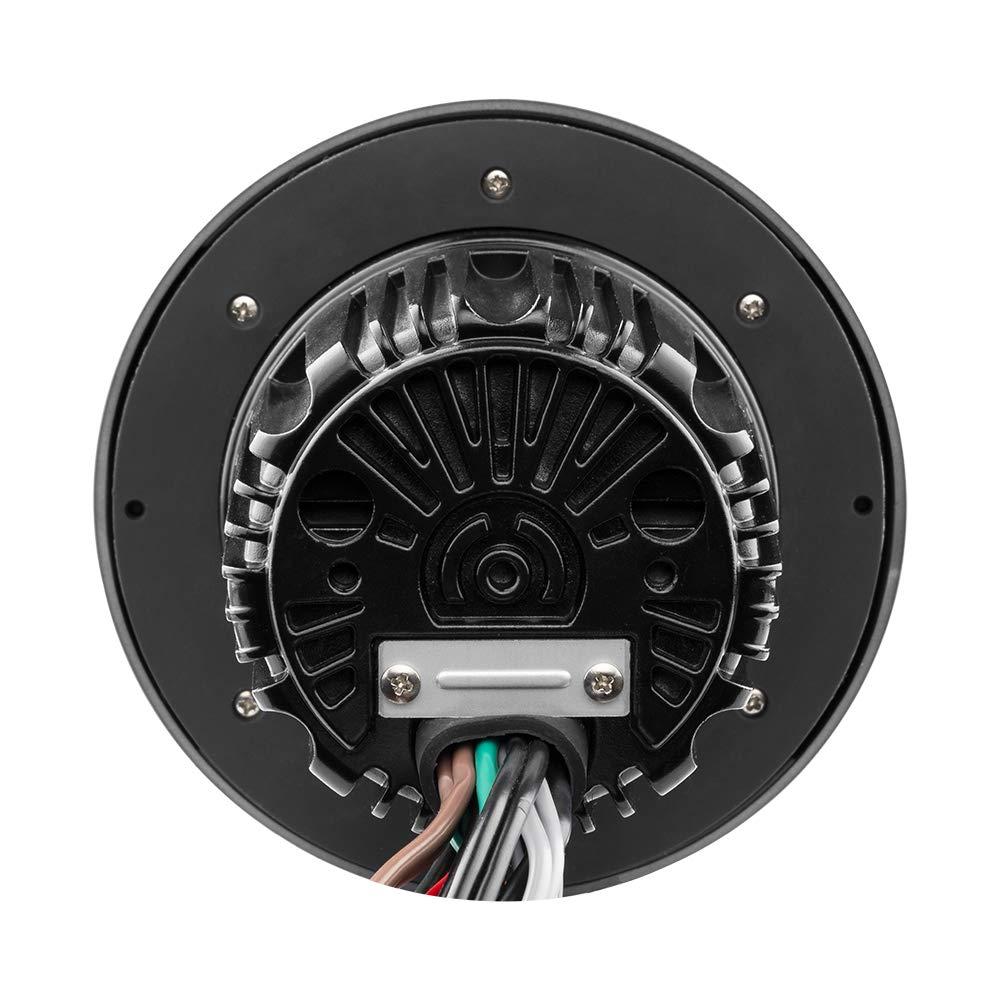 DS18 DS18 MRX16SL/WH Powersports & Marine Multimedia Radio & 2 Way 6.5” Slim Speaker Package – RGB Lights, Bluetooth, Waterproof