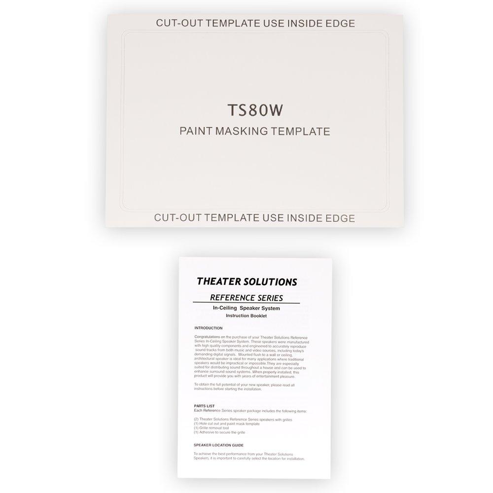 Theater Solutions Theater Solutions TS80W in Wall 8\" Speakers Surround Sound Home Theater 10 Pair Pack