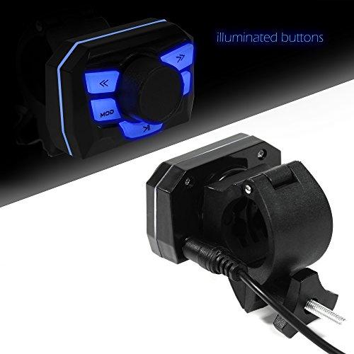 GoHawk GoHawk TS3-Q Gen.3 Motorcycle Weatherproof Bluetooth Speakers 7/8-1.25 in. Handlebar Mount MP3 Music Player Sound Audio Stereo Amplifier System ATVs Golf Cart AUX, USB, Micro SD, FM Radio, 4-Speaker