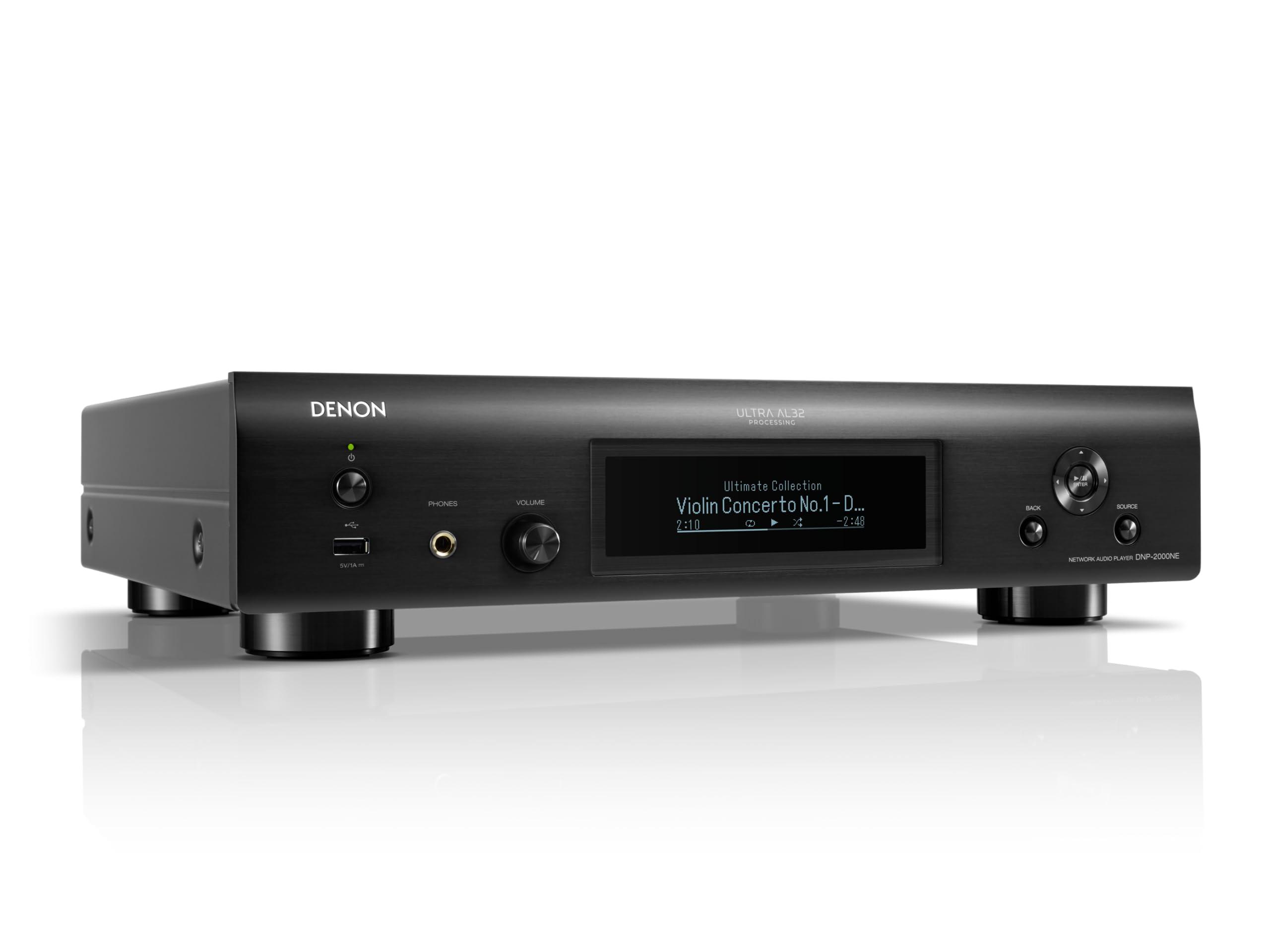 Denon Denon DNP-2000NE Digital Audio Player, Wireless Multi-Room Audio, Ultra AL32 Processing, HEOS Built-in, Quad DAC Configuration, Supports AirPlay 2, Alexa, & Siri Voice Control, Black