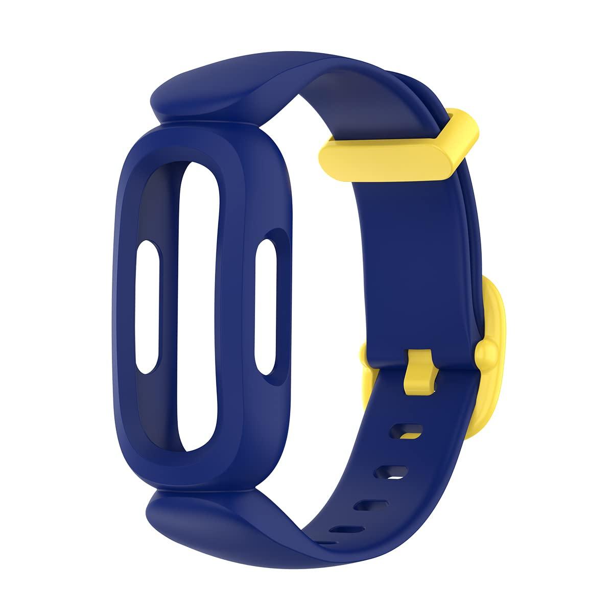 honecumi Ace 3 Bands Compatible with Fitbit Ace 3 Band Straps Skin-Friendly Colorful Ace 3 Watchband Strap Wristband Bracelet Replacement Accessories, Black Band+White Band+ Nay Blue Band Ace 3