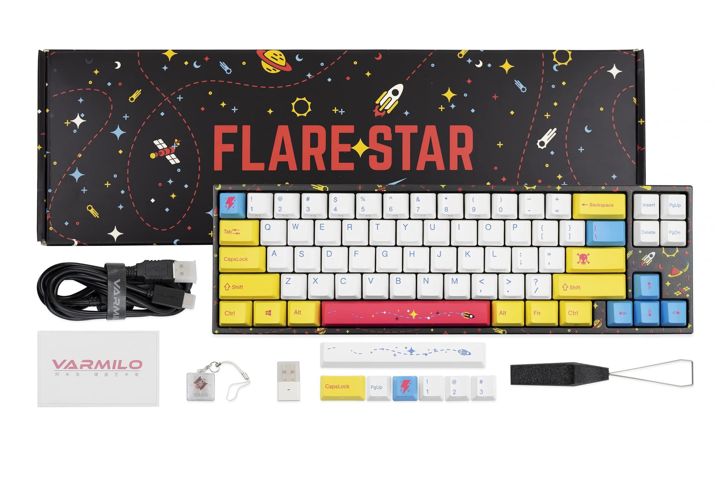 Ducky Channel Varmilo x MK x Ducky Miya Pro Flare Star Wireless Special Edition (Cherry MX Silent Red) Mechanical Keyboard