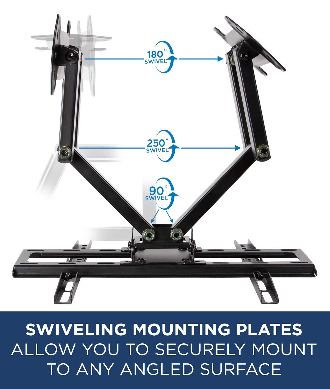 Mount-It! Mount-It! Corner TV Wall Mount - Full Motion Swivel Wall Mount Bracket Designed for Corner Installations, VESA 400x400 Pattern Fits 32, 37, 40, 42, 48 Inch Televisions, 66 Lbs Capacity