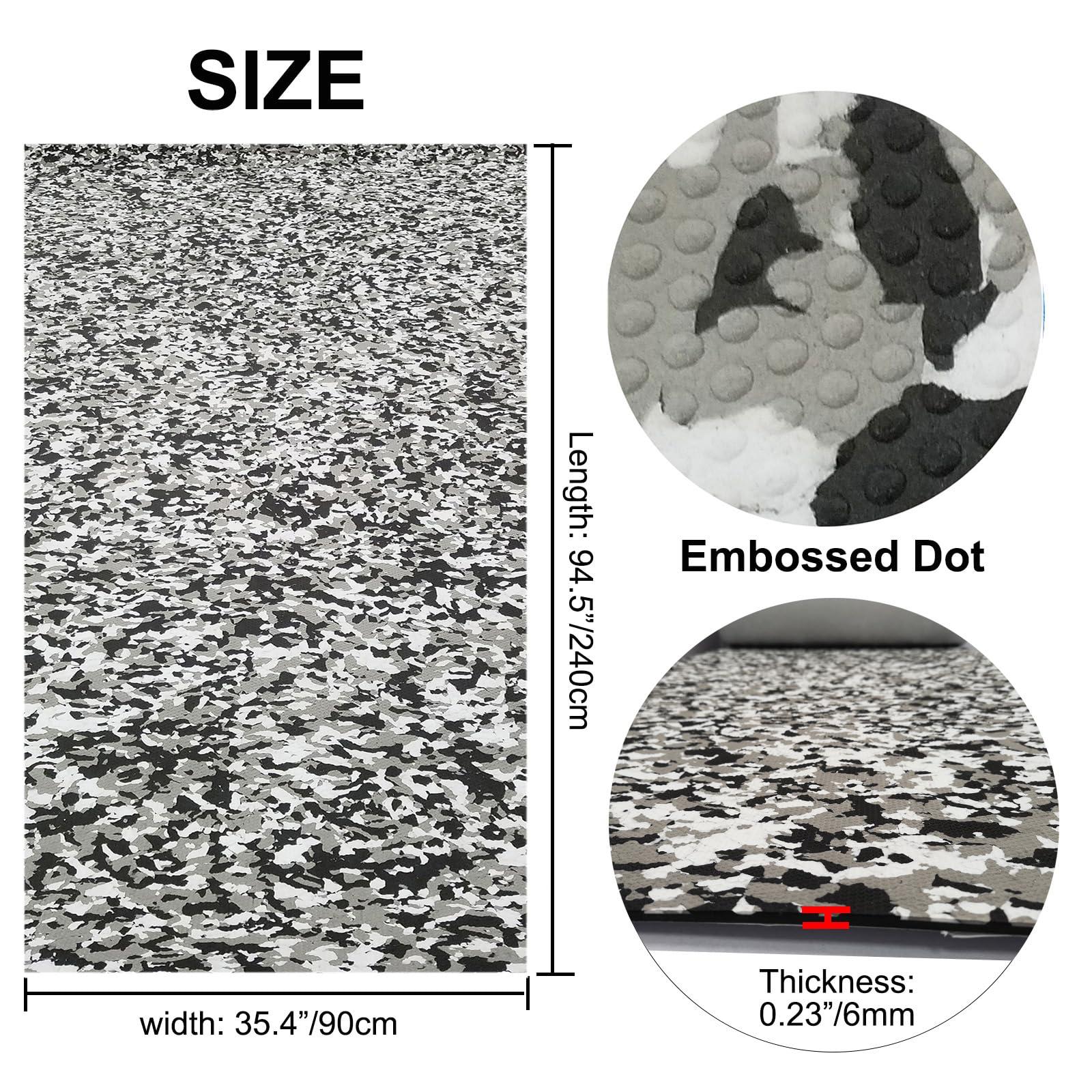 yuanjiasheng EVA Foam Boat Flooring 94.5" 35.4" Self-Adhesive Non-Slip Boat Deck Mat Traction Pad for Boats Yacht Swim Platform RV Floor Kayak Surfboard Golf Cart