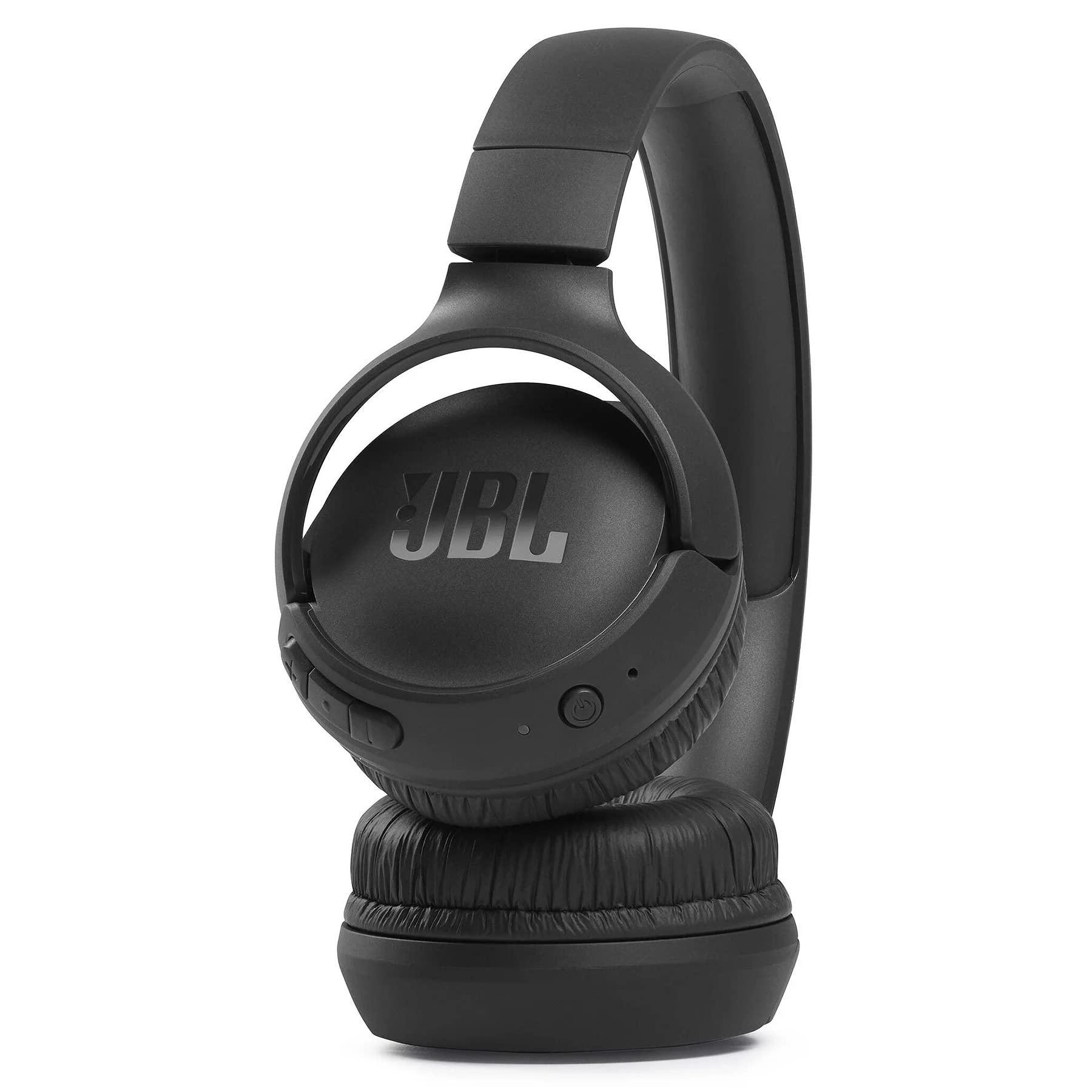 JBL JBL Tune 570BT On-Ear Wireless Bluetooth Headphones with Pure Bass Stereo Sound, Includes Cleaning Cloth - Black(JBLT570BTBLKAM-CC)