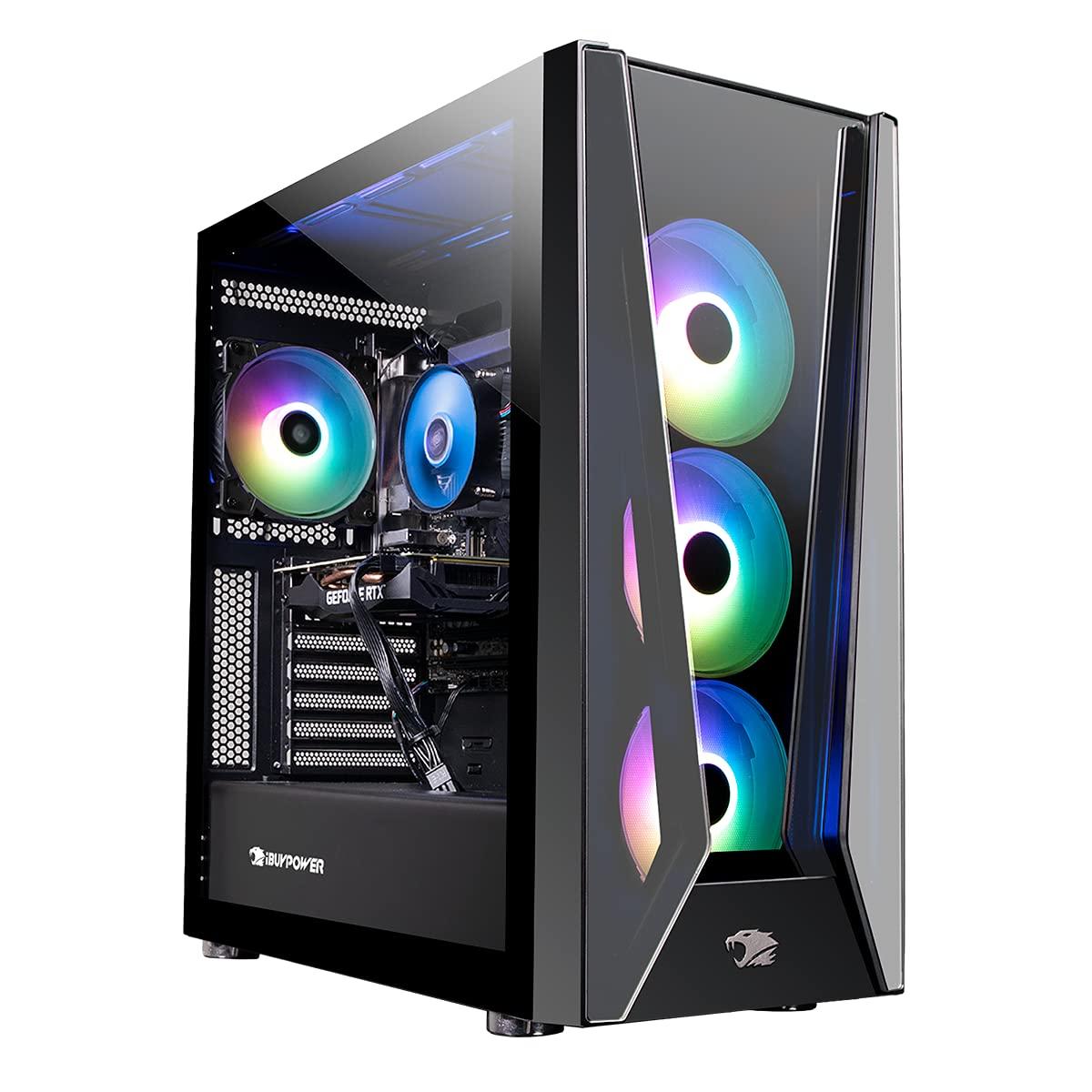 iBUYPOWER iBUYPOWER Pro Gaming PC Computer Desktop TraceMR 245i (Intel i7 11700F 2.5 GHz, NVIDIA GeForce RTX 2060 12GB, 16GB DDR4, 480 GB SSD + 1 TB HDD, WiFi Ready, VR Ready, Windows 11 Home), Black