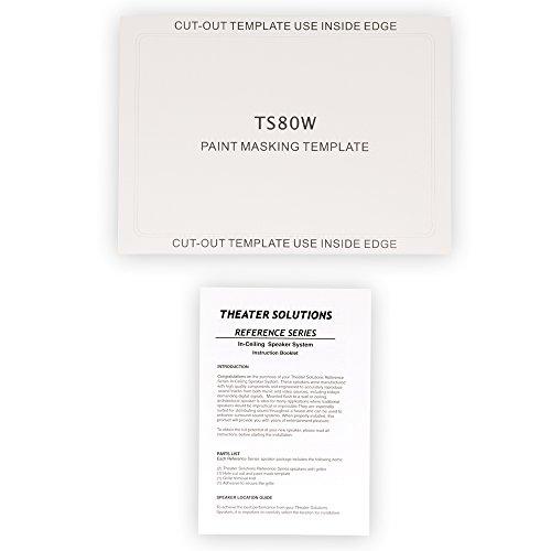 Theater Solutions Theater Solutions TS80W in Wall 8" Speakers Surround Sound Home Theater 2 Pair Pack