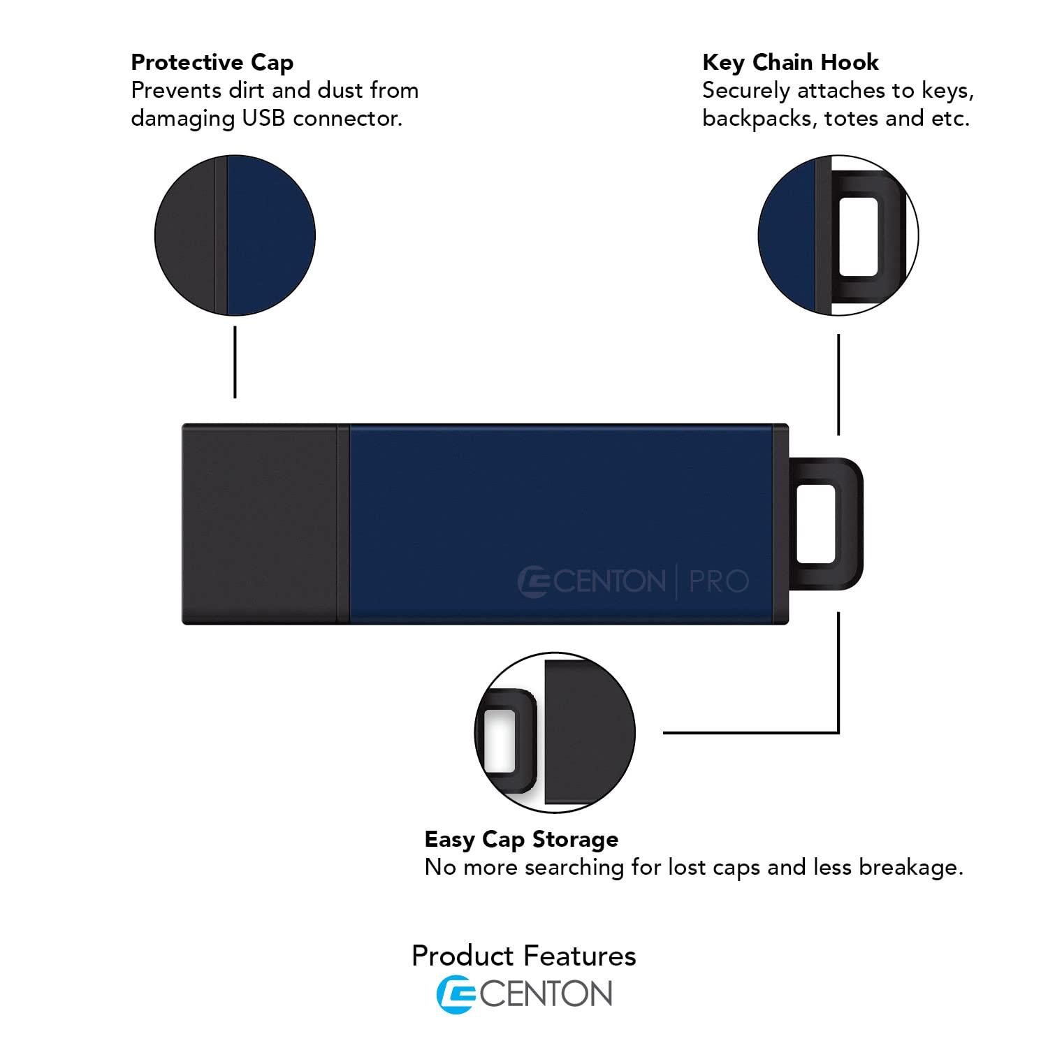 Centon Centon DataStick Pro2 USB 2.0 Flash Drive 16GB x 10, Amber (S1B-U2T21-16G-10)