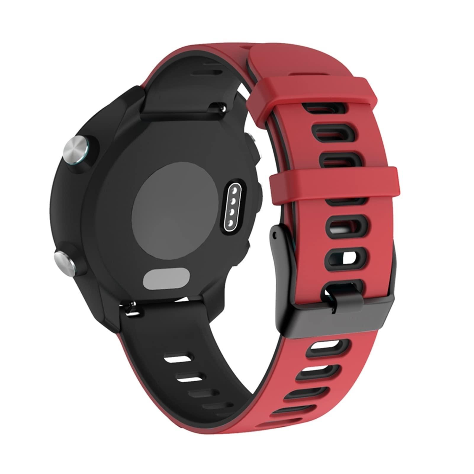 TPUOTI TPUOTI Silicone Watchband for Garmin Forerunner 245 245M 645 Watch Strap Wristband for Garmin Vivoactive 3 Watchband (Color : Black Gray, Size : Forerunner 245 245M)