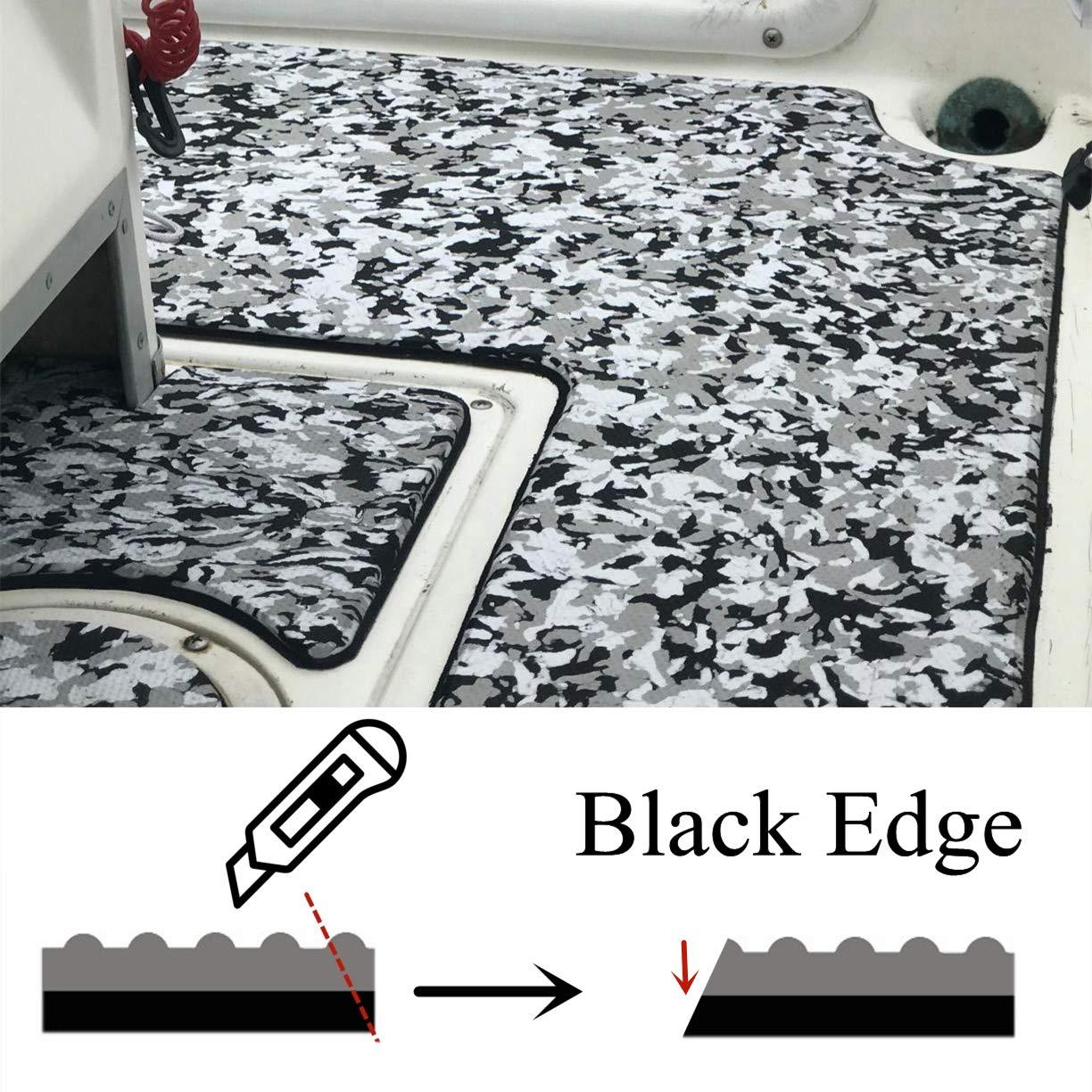 yuanjiasheng EVA Foam Boat Flooring 94.5" 35.4" Self-Adhesive Non-Slip Boat Deck Mat Traction Pad for Boats Yacht Swim Platform RV Floor Kayak Surfboard Golf Cart
