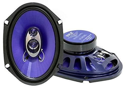 Pyle Pyle PL63BL 6.5" 360 Watt 3-Way Blue Label Car Audio Speaker System (2 Pack) and PL683BL 6x8 360 Watt 3-Way Car Coaxial Speaker (2 Pack)
