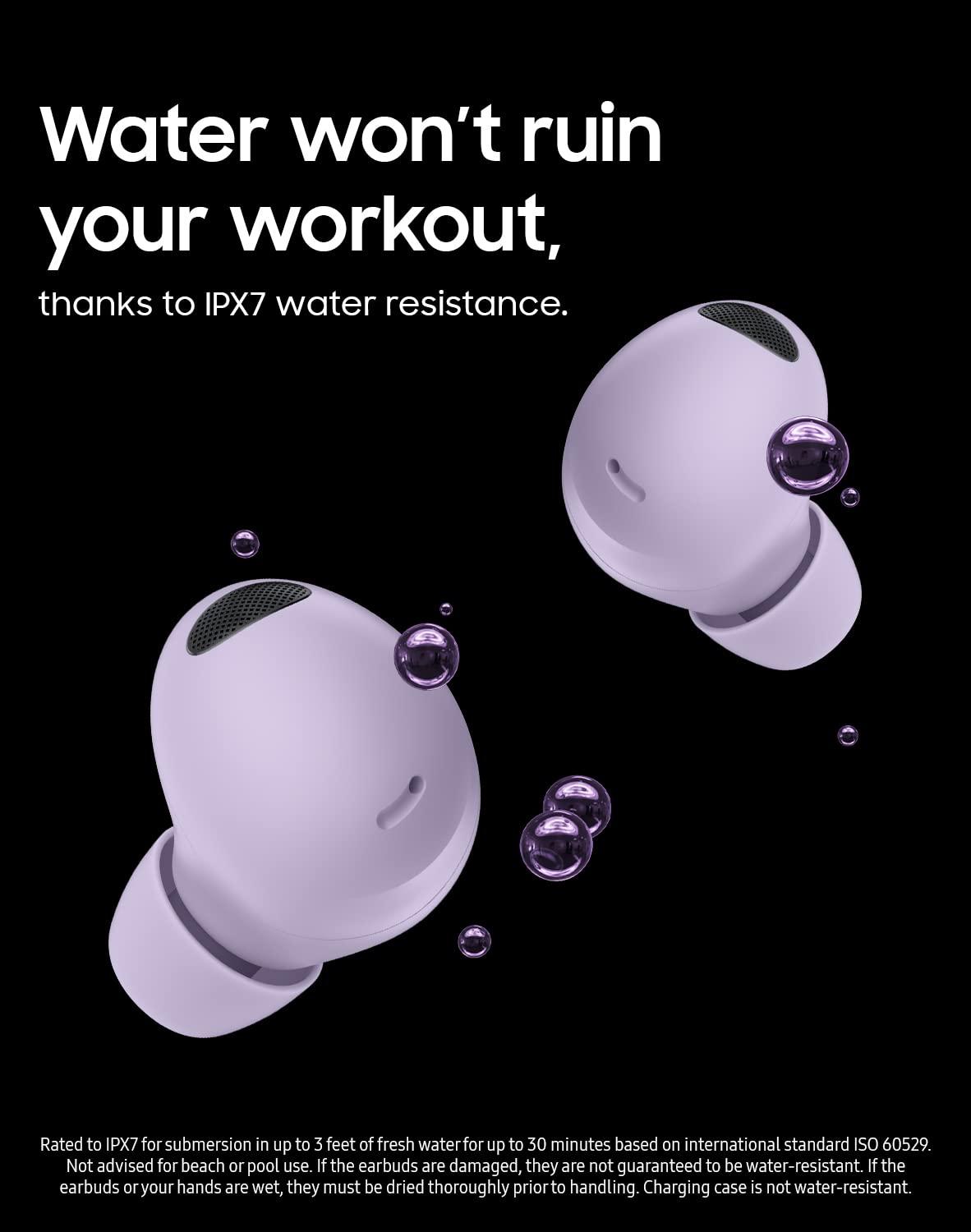 SAMSUNG SAMSUNG Galaxy Buds 2 Pro True Wireless Bluetooth Earbuds w/ Noise Cancelling, Hi-Fi Sound, 360 Audio, Comfort Ear Fit, HD Voice, Conversation Mode, IPX7 Water Resistant, Graphite (Renewed)