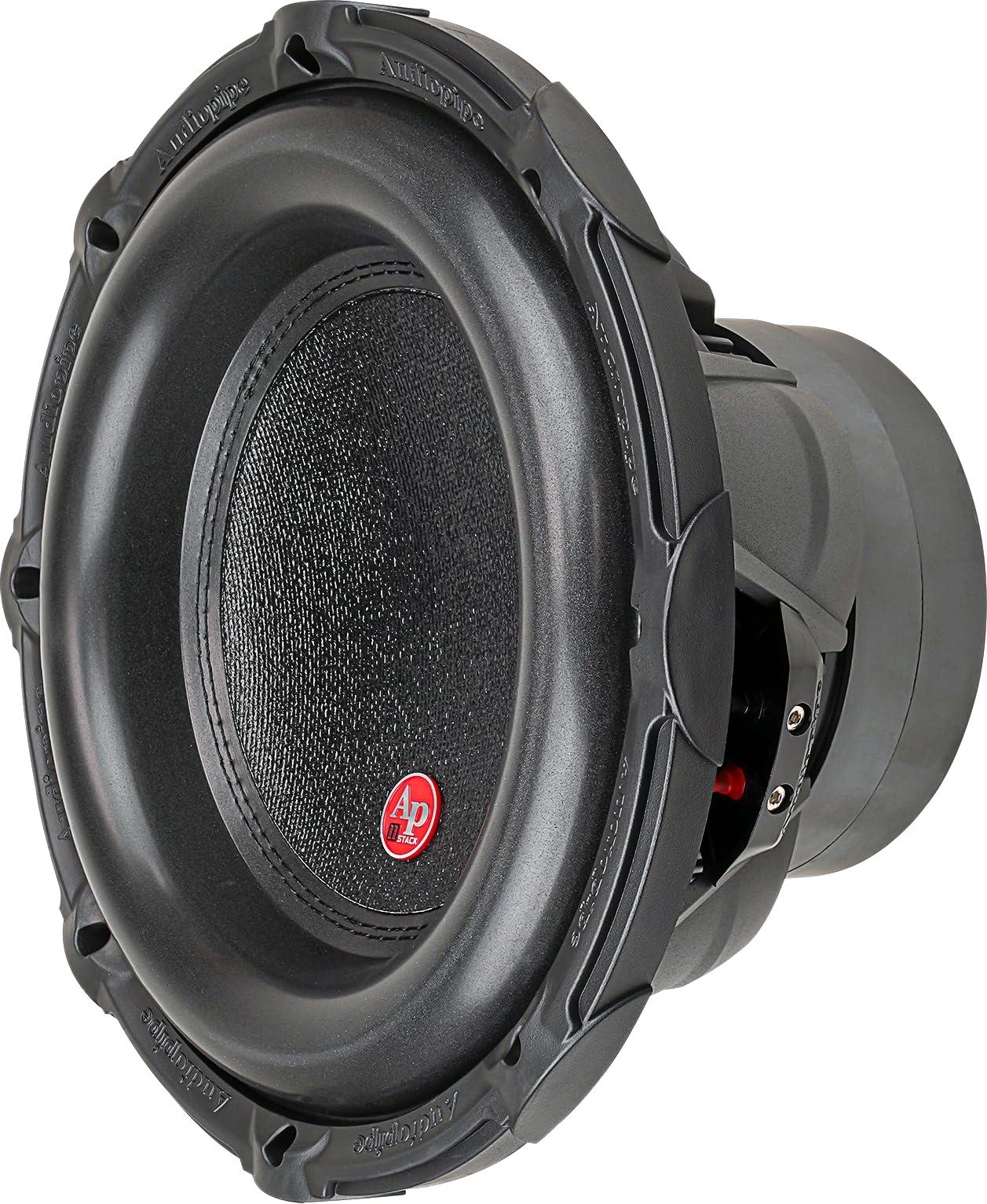 Audiopipe Audiopipe 12\" Quad Stack Composite Cone Subwoofer (TXX-BDC-II-12), Superior Performance, 1500W, 2 Magnets, BASV Voice Coil, Aluminum Basket, Multi-Connect, Non-Press Paper Cone, 2 x 4 Ohms