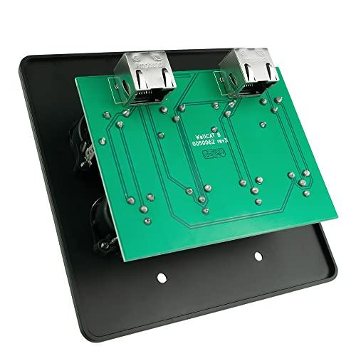 Sound Tools WallCAT 8 - Analog, AES3, DMX and intercom 4 Channel Wall Plate NO Solder Required (Black)
