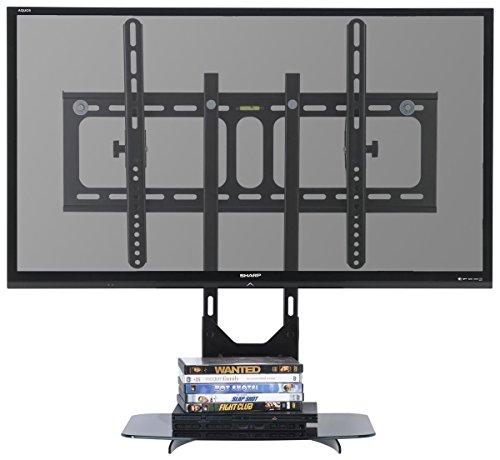 Displays2go Displays2go SHFMT3255B VESA TV Mount for 32-55\" HDTV Monitors, Fixed Bracket with Glass Shelf