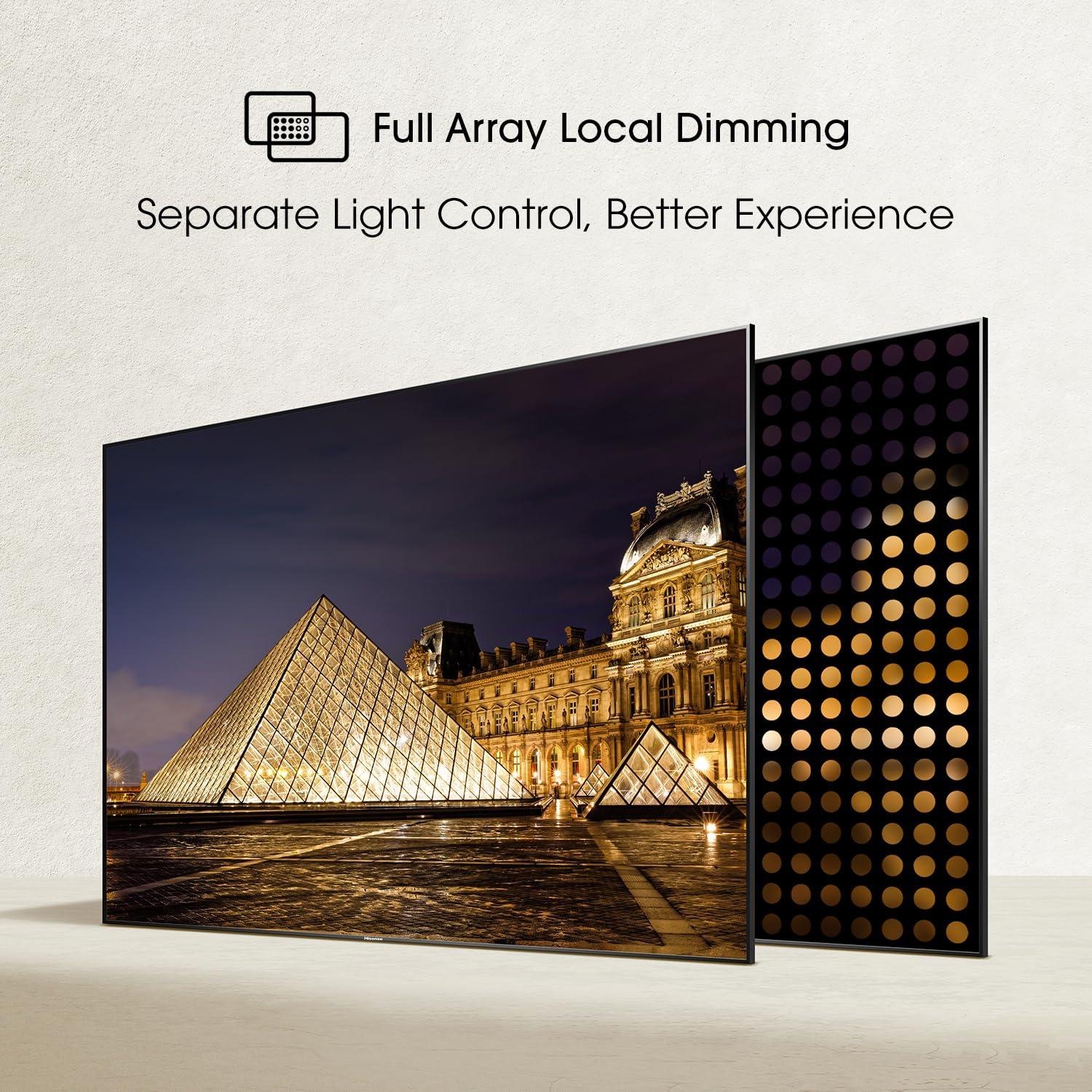 Hisense Hisense 75 Class U6 Series ULED 4K UHD Smart Fire TV (75U6HF, 2024) - QLED, Full Array Local Dimming, 600-Nit, Dolby Vision HDR 10+, HDMI 2.1, MEMC, 240 Motion Rate with VRR, Alexa Compatibility