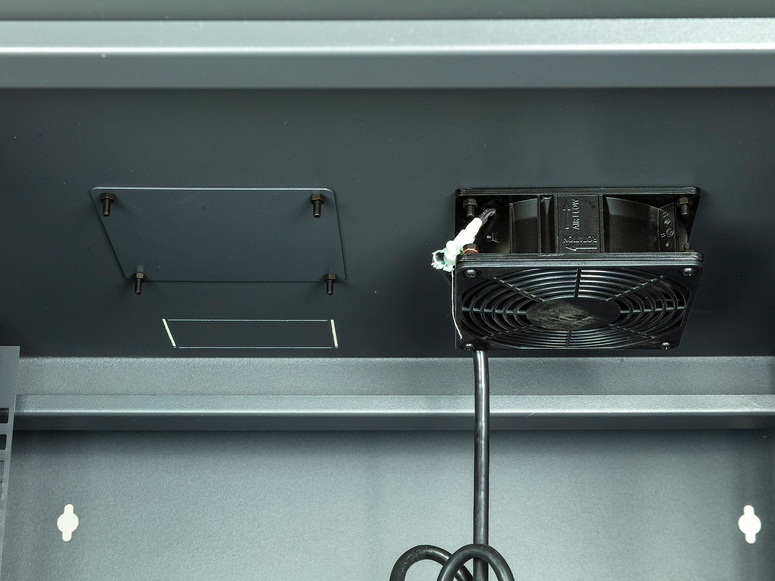 Networx Networx 12U Swing Out Wall Mount Server Cabinet - 24 Inch Depth, Acrylic Door, Flat Packed