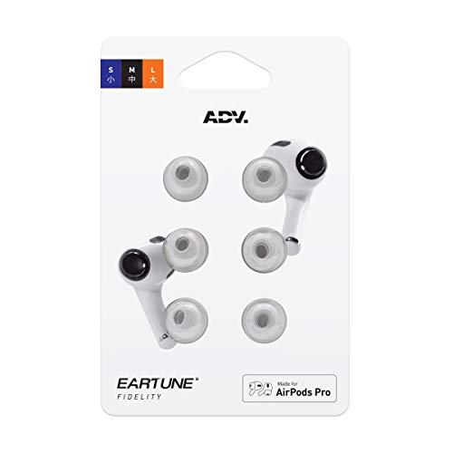 ADVANCED SOUND GROUP Eartune Fidelity UF-A Premium Memory Foam Tips for AirPods Pro (1st Gen & 2nd Gen) - Fits in Charging Case, Stays in Your Ears, Superb Sound Isolation, and Built-in Waxguard - Assorted S/M/L, [Grey]