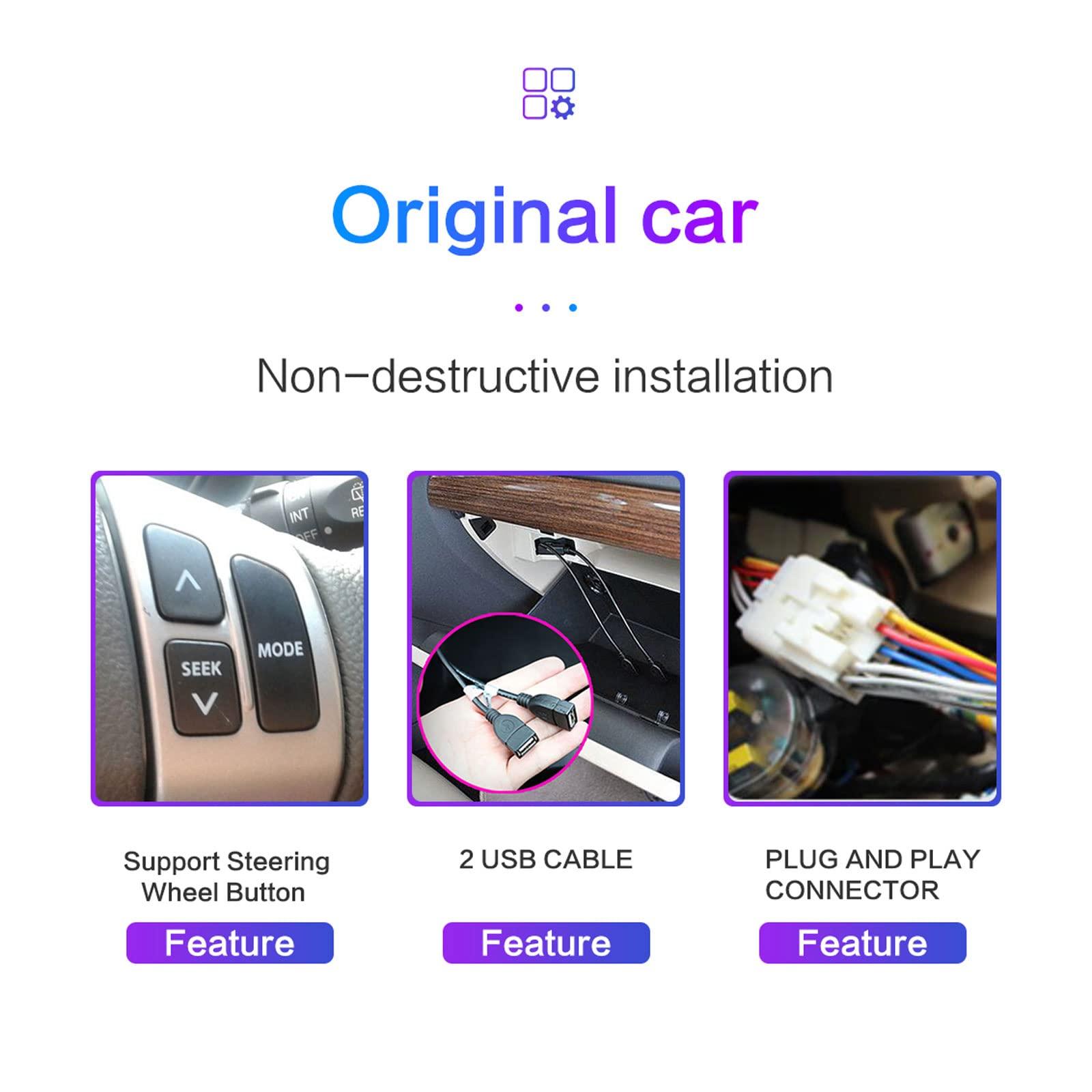 WDXSFR WDXSFR Android 9.0 Car Stereo MP5 Player Head Unit 8 Inch Touchscreen with Backup Camera Car Radio, for Seat Leon 2005-2012, Support GPS/SWC/Bluetooth/Mirror Link/USB/WiFi/DAB+,M150 2g+32g