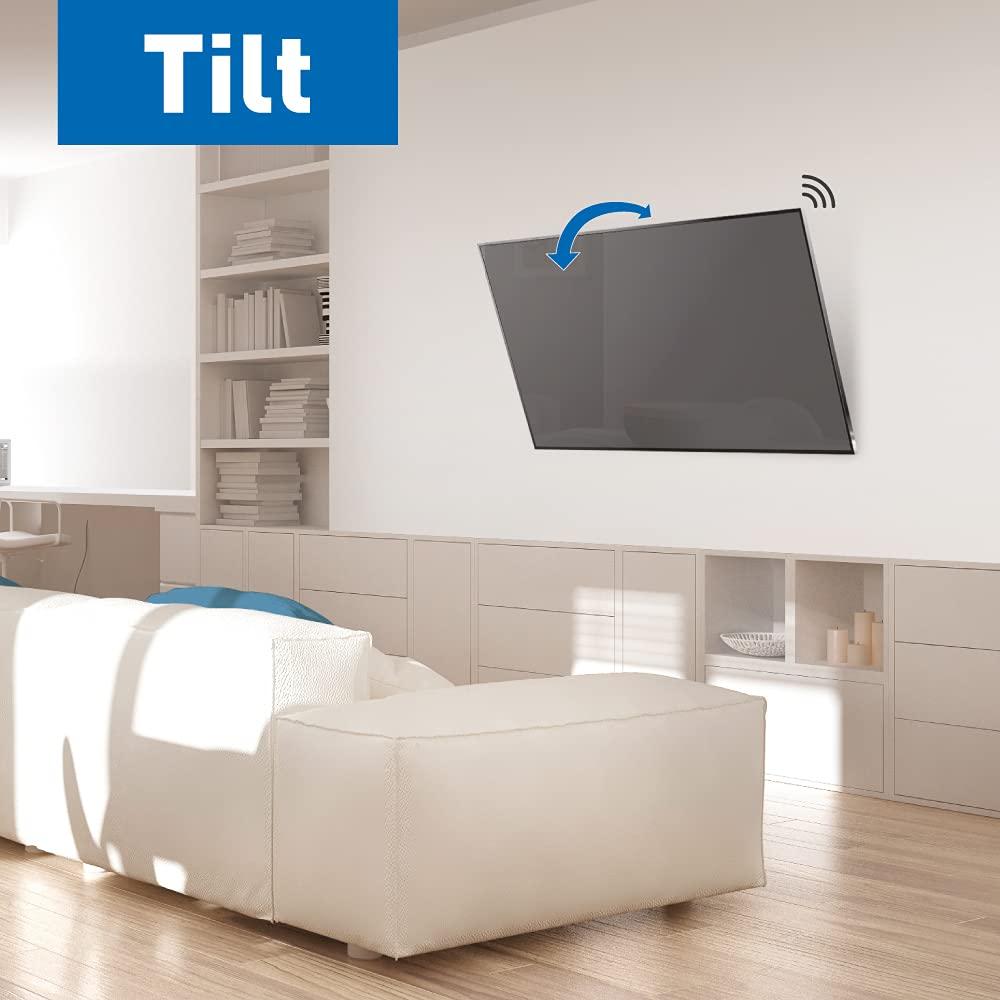 Barkan Barkan TV Wall Mount with Integrated HDTV Indoor Antenna Holds up to 110 lbs Auto Lock Patented Max Range 35 Mile Fits LED OLED LCD TVA31 Black 19 - 65 Tilt Antenna TV Mount