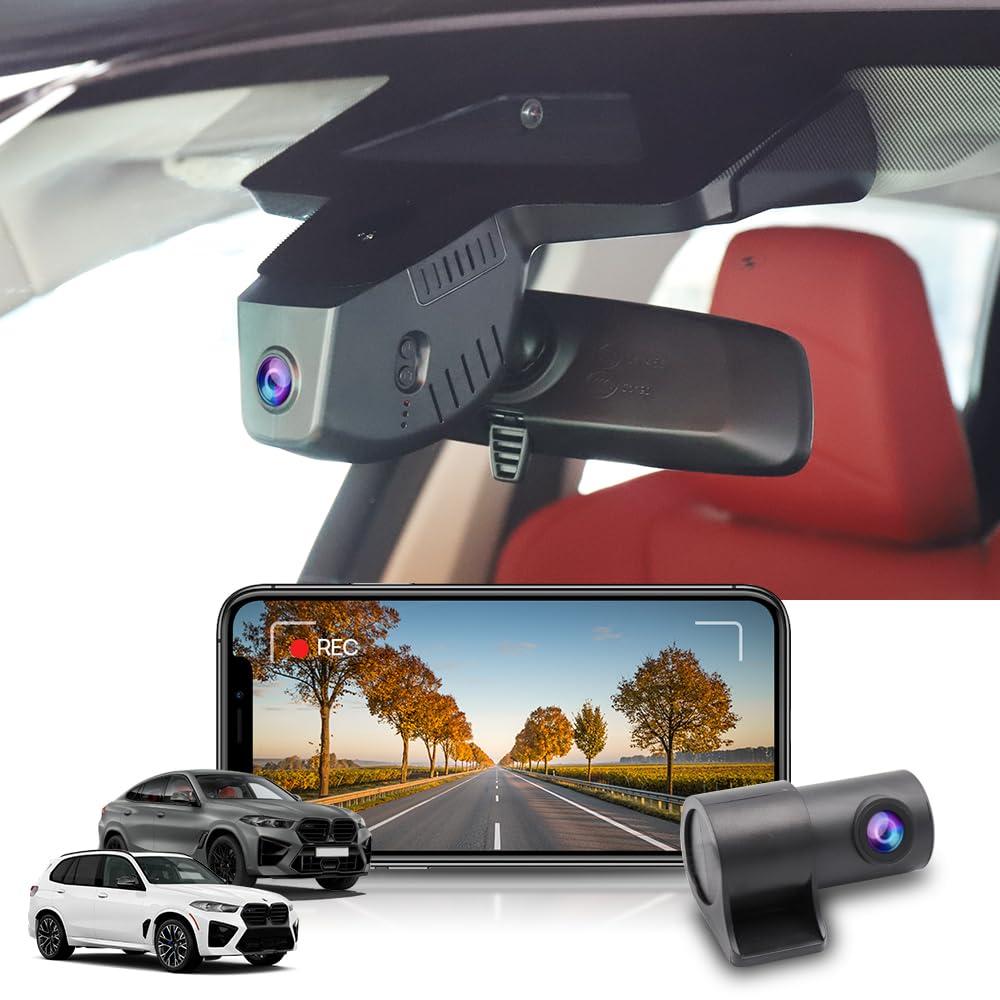 FITCAMX Fitcamx Front 2K+Rear 1080P Dash Cam for 2024 2025 BMW X5 X6 XDrive40i 45e 50e M50i M60i & X5M X6M (G05/G06), OEM Look, Built-in WiFi & APP, Dual Loop Recording, G-Sensor, Easy to Set, 64GB Card