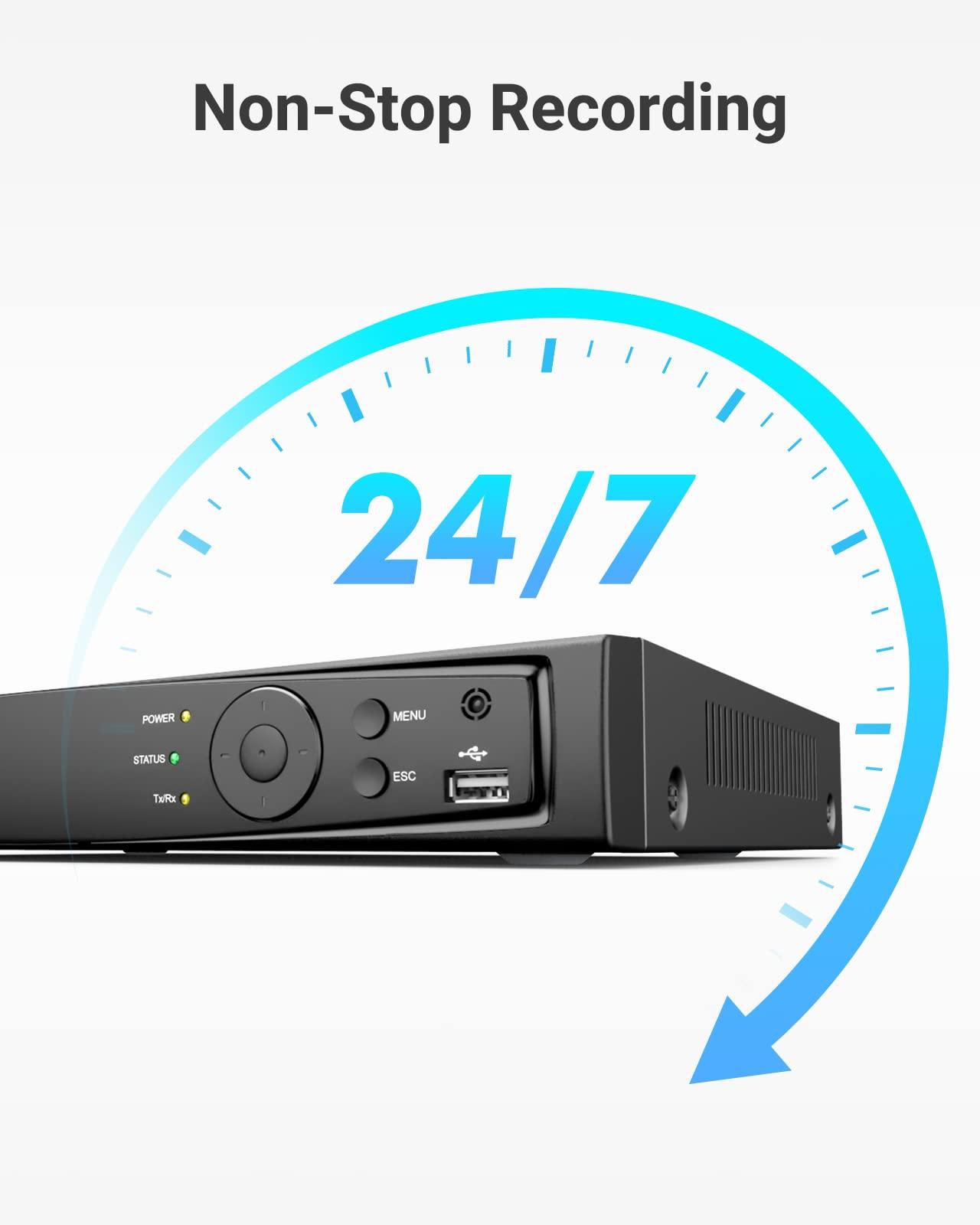 ANNKE ANNKE 4K PoE Security Camera System for Outdoor Home Surveillance, 8CH POE NVR rith 6TB HDD, 4pcs Varifocal Dome PoE Cameras, 4X Optical Zoom, 2.8mm~12mm Lens, Smart Human/Vehicle Detection