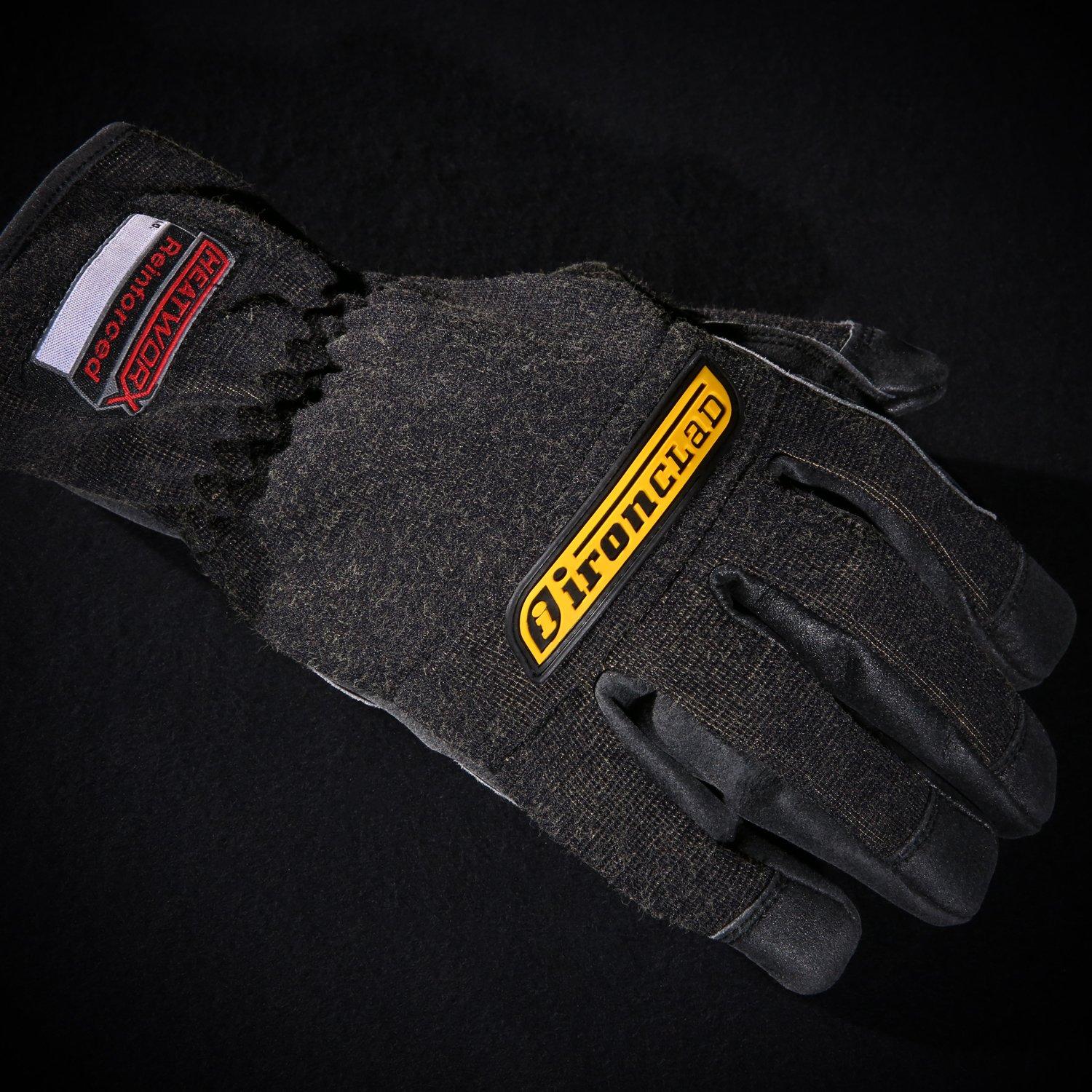 Ironclad Ironclad HEATWORX REINFORCED; Heat and Cut Resistant Gloves, Palm Heat Protection Rated up to 450F, (1 Pair), Black