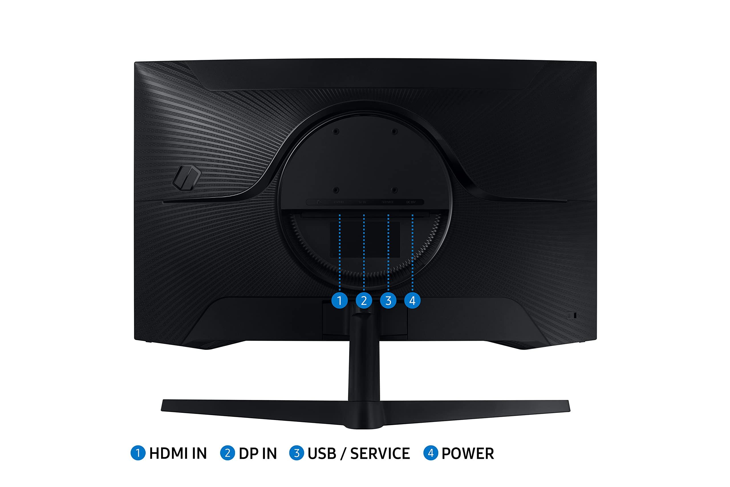 Samsung SAMSUNG 27" Odyssey G55A QHD 165Hz 1ms FreeSync Curved Gaming Monitor with HDR 10, Futuristic Design for Any Desktop (LS27AG550ENXZA)