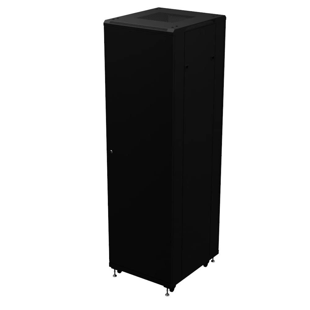NavePoint NavePoint 42U Network Cabinet - 19\" AV Cabinet for Home, Studio, or Office IT Equipment Rack Enclosure, 28\" Deep with Casters, Cooling Vents, Lockable Door & (4) 450mm Shelves - Assembled, Black