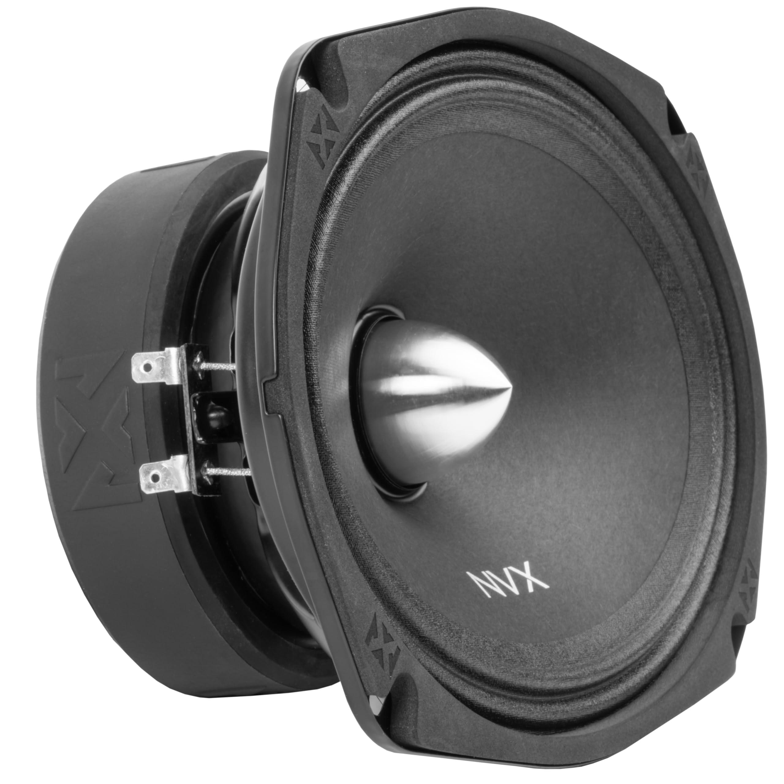 NVX NVX VPRO69BM 6"x 9" Premium Loudspeaker, 500W Max (250W RMS), 4-Ohm, 1.5" Voice Coil, Pro Audio Midrange with Bullet Aluminum Phase Plug, Easy to Install in Cars/Trucks/Doors (1-Speaker)