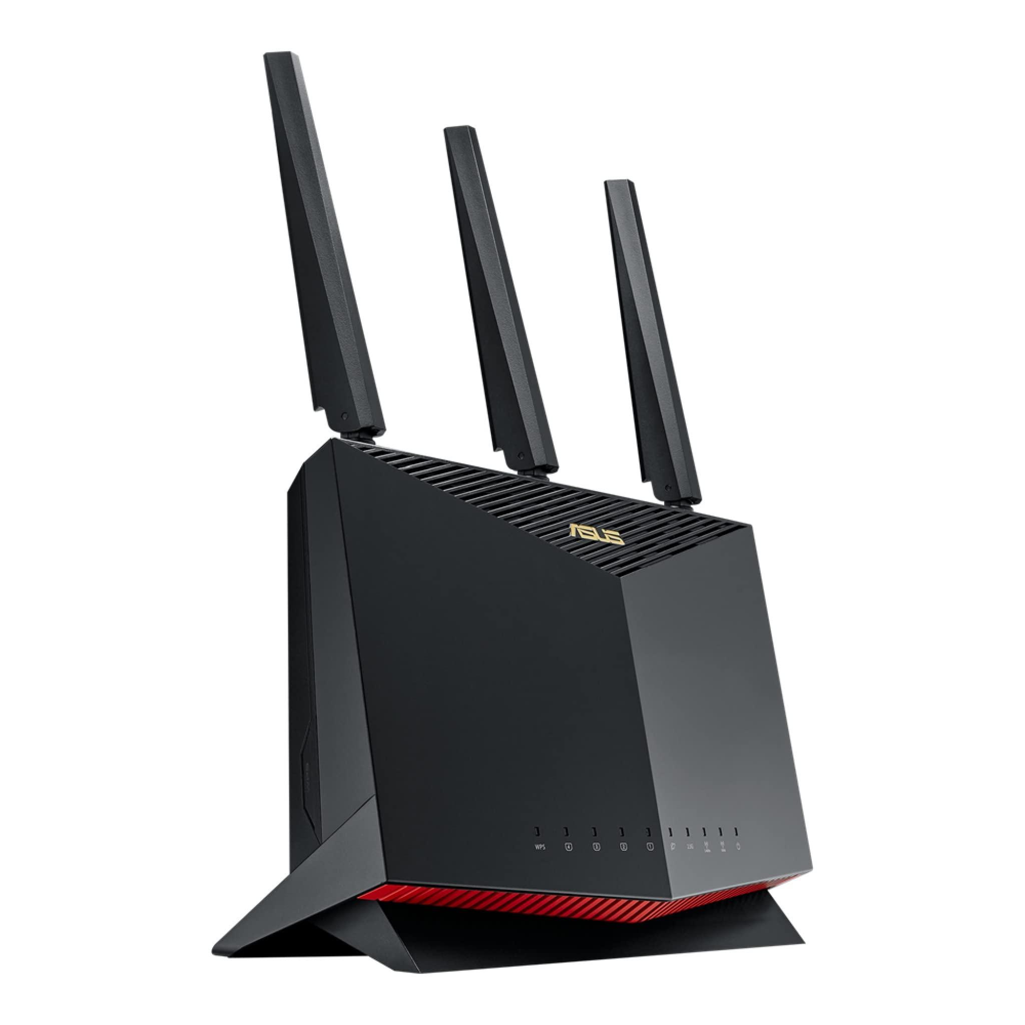ASUS ASUS RT-AX86U (AX5700) Dual Band WiFi 6 Extendable Gaming Router, 2.5G Port, Mobile Game Mode, Port Forwarding, Subscription-free Network Security, Instant Guard, VPN, AiMesh Compatible