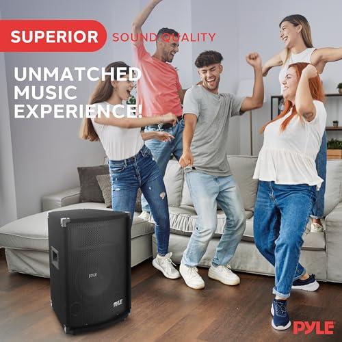 Pyle PylePro Portable Cabinet PA Speaker System - 500Watt Outdoor Sound System Vehicle Stereo Speakers w/ 10\" Woofer, 1.5\" Kapton VC, Dual Tweeters, 4\"x10\" Super Horn Midrange, Crossover Network - PADH1079